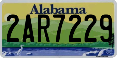 AL license plate 2AR7229