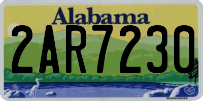 AL license plate 2AR7230