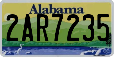 AL license plate 2AR7235