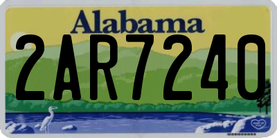 AL license plate 2AR7240
