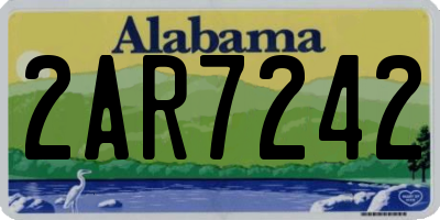 AL license plate 2AR7242
