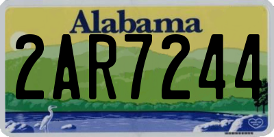 AL license plate 2AR7244