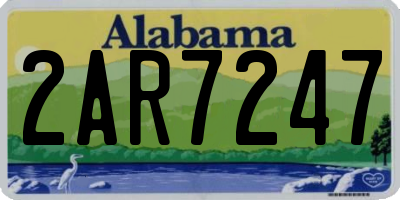 AL license plate 2AR7247