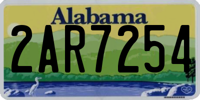 AL license plate 2AR7254
