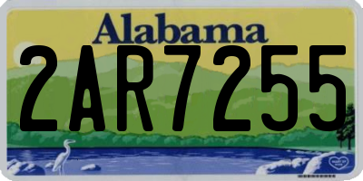 AL license plate 2AR7255