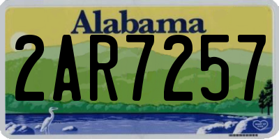 AL license plate 2AR7257