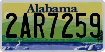 AL license plate 2AR7259