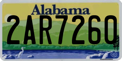 AL license plate 2AR7260