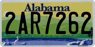 AL license plate 2AR7262