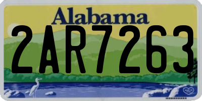AL license plate 2AR7263