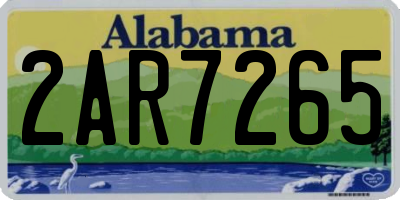 AL license plate 2AR7265