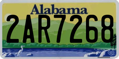 AL license plate 2AR7268