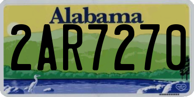 AL license plate 2AR7270