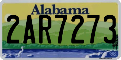 AL license plate 2AR7273