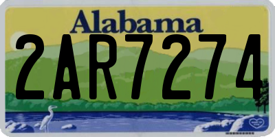 AL license plate 2AR7274