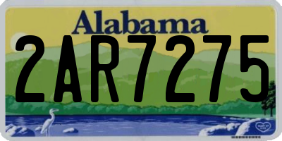 AL license plate 2AR7275