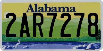 AL license plate 2AR7278