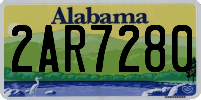AL license plate 2AR7280