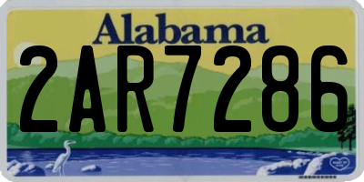 AL license plate 2AR7286