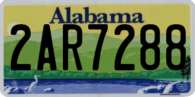 AL license plate 2AR7288
