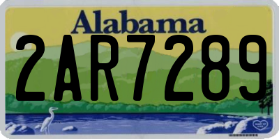 AL license plate 2AR7289