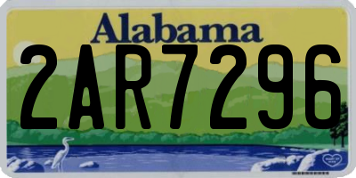 AL license plate 2AR7296