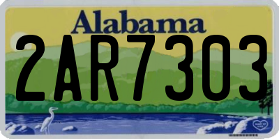 AL license plate 2AR7303