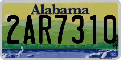 AL license plate 2AR7310