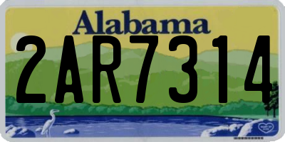 AL license plate 2AR7314
