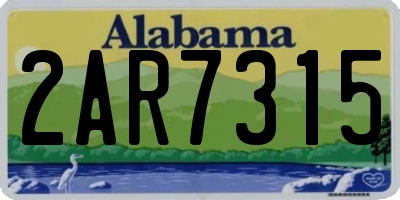 AL license plate 2AR7315