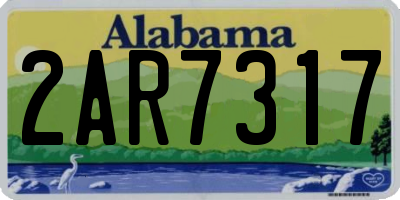 AL license plate 2AR7317