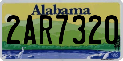AL license plate 2AR7320