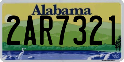 AL license plate 2AR7321