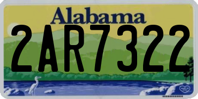 AL license plate 2AR7322