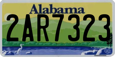 AL license plate 2AR7323