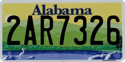 AL license plate 2AR7326