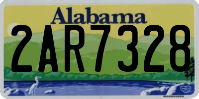 AL license plate 2AR7328