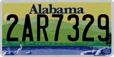 AL license plate 2AR7329