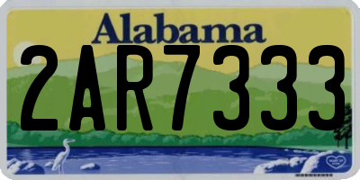 AL license plate 2AR7333