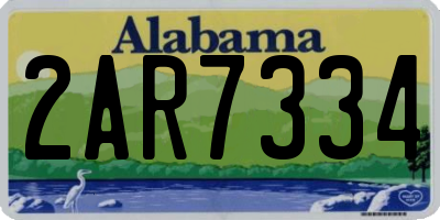 AL license plate 2AR7334