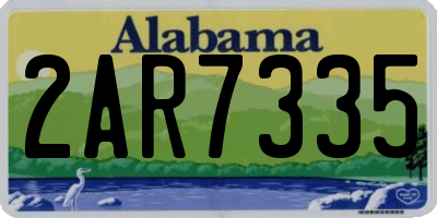 AL license plate 2AR7335