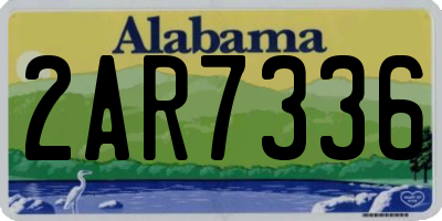 AL license plate 2AR7336