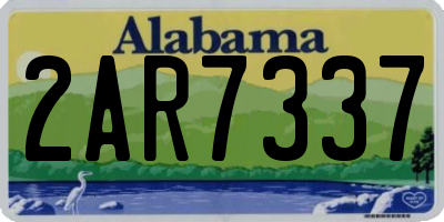 AL license plate 2AR7337