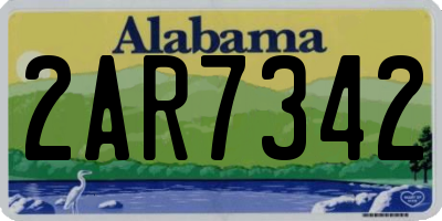 AL license plate 2AR7342