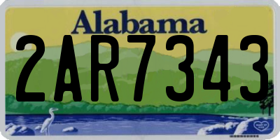 AL license plate 2AR7343