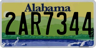 AL license plate 2AR7344