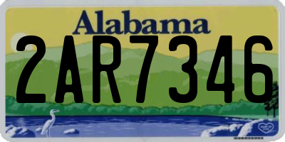 AL license plate 2AR7346