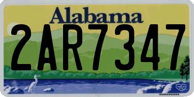 AL license plate 2AR7347