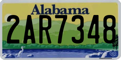 AL license plate 2AR7348