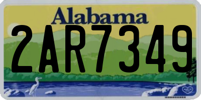 AL license plate 2AR7349